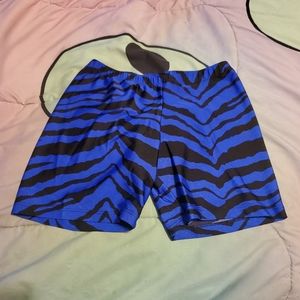 Zebra spandex shorts